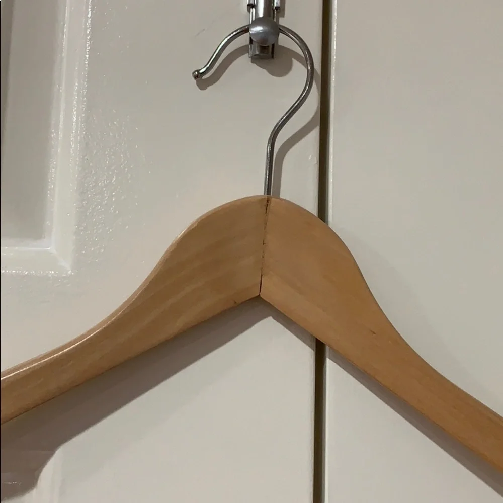 Box of Wooden IKEA Hangers